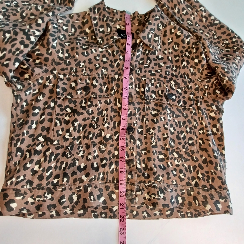Rails Steffi Linen Blend Lightweight Jacket Women's Sz Medium Leopard - Picture 8 of 14